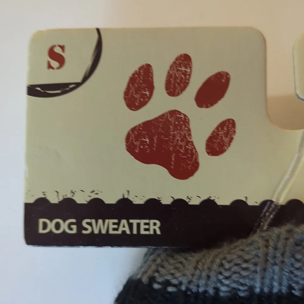 Small Dog Sweater Gray Blue Black Skull And Crossbones 12